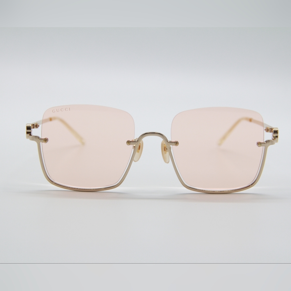 NEW GUCCI SUNGLASSES GG1279S 005 WOMEN PINK EYEWEAR - Picture 4 of 12